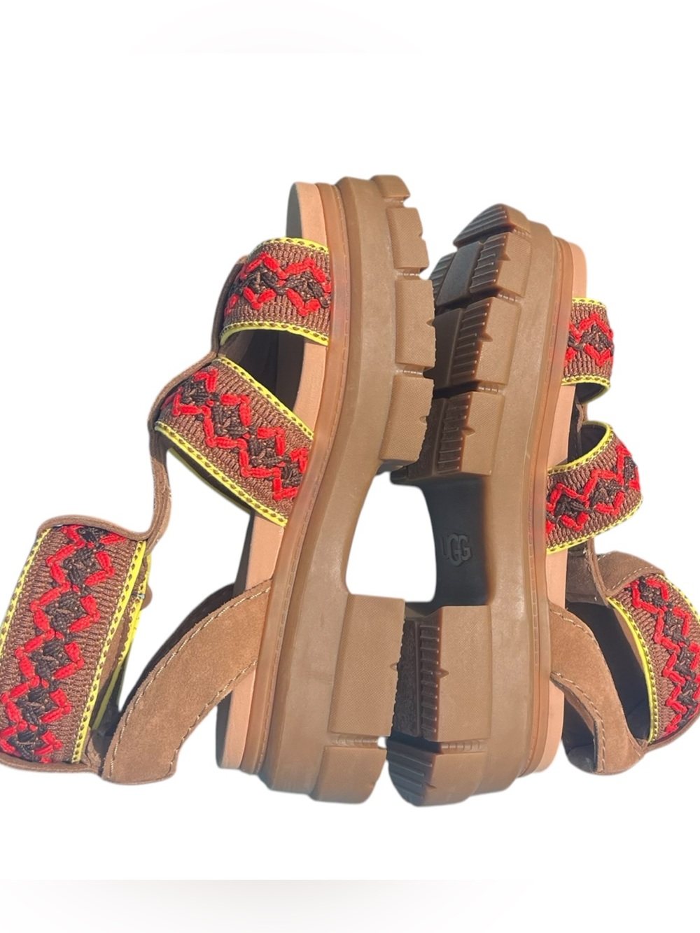 UGG Boho Brown Platform Sandals Size 8.5 Ugg Ashton Size 8.5 - Picture 10 of 16